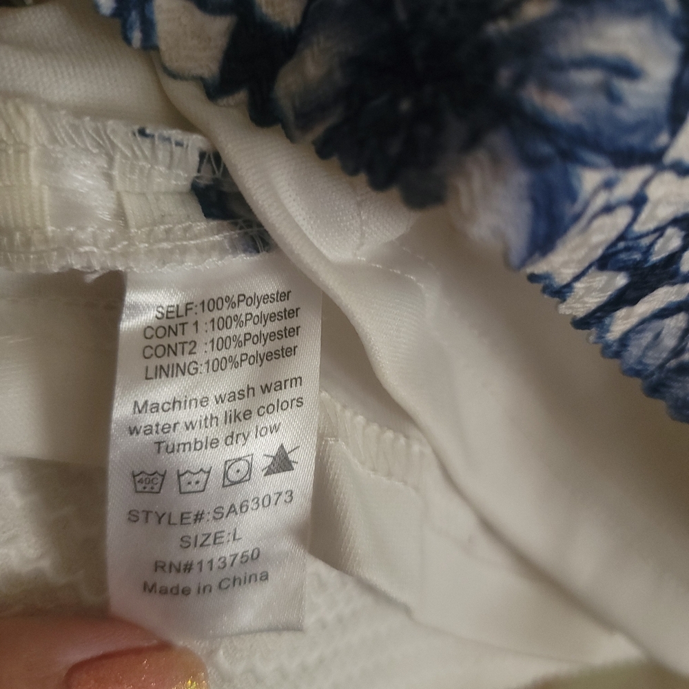 Misses sz L Francesca Dina Be White and Blue Gorgeous Skirt - Picture 3 of 8